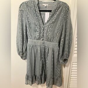 NWT Baltic Born Gianna smocked midi dress, M